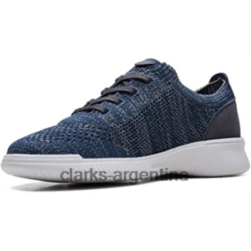 Clarks hombres 2FZPZ545 Zapatillas de deporte de punto Donaway de punto azul marino de Clarks para hombre punto azul marino