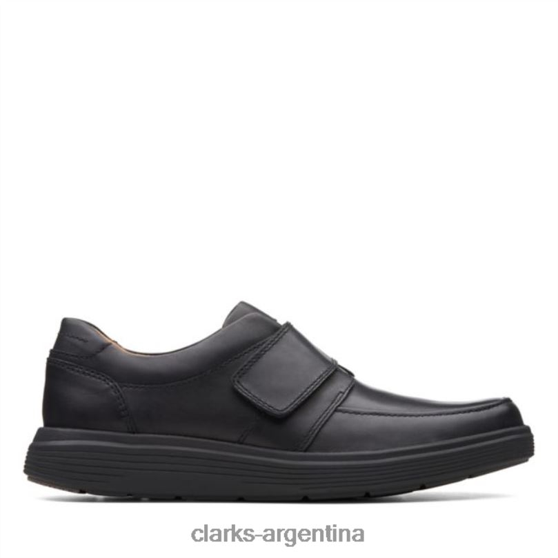 Clarks hombres 2FZPZ5475 clarks un abode de cuero negro correa de cuero negro cuero negro
