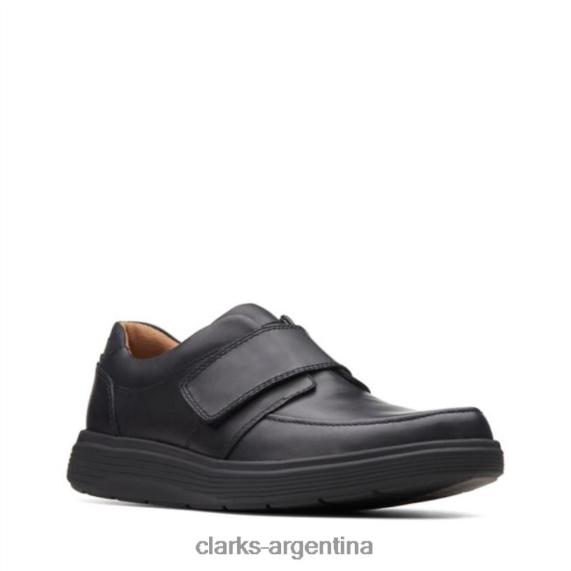 Clarks hombres 2FZPZ5475 clarks un abode de cuero negro correa de cuero negro cuero negro