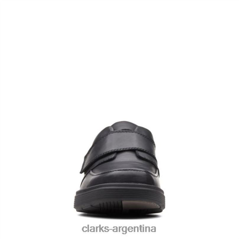 Clarks hombres 2FZPZ5475 clarks un abode de cuero negro correa de cuero negro cuero negro
