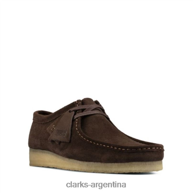 Clarks hombres 2FZPZ5491 ante marrón oscuro clarks wallabee ante marrón oscuro gamuza marrón oscuro