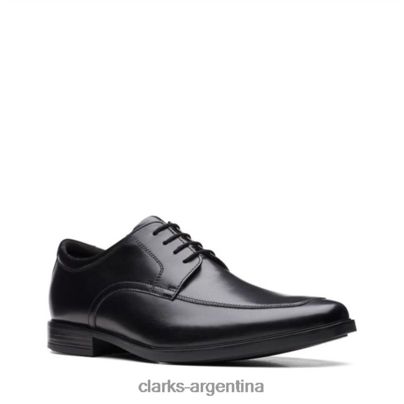 Clarks hombres 2FZPZ5495 delantal howard cuero negro clarks cuero negro cuero negro