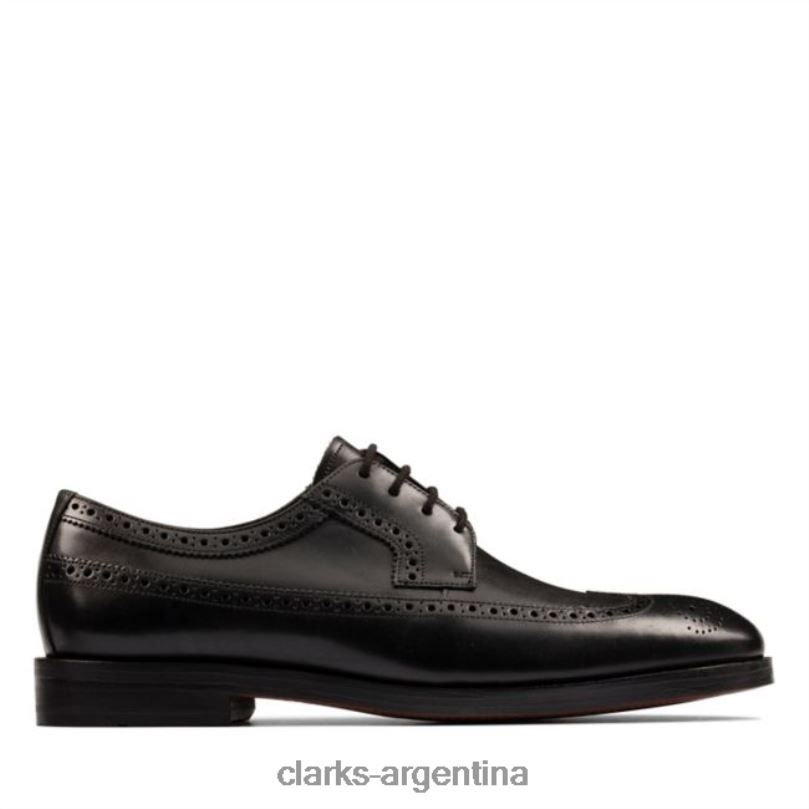Clarks hombres 2FZPZ5529 clarks cuero negro oliver wing cuero negro cuero negro