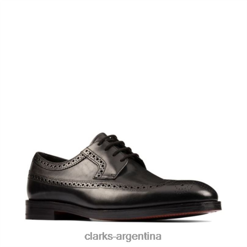 Clarks hombres 2FZPZ5529 clarks cuero negro oliver wing cuero negro cuero negro