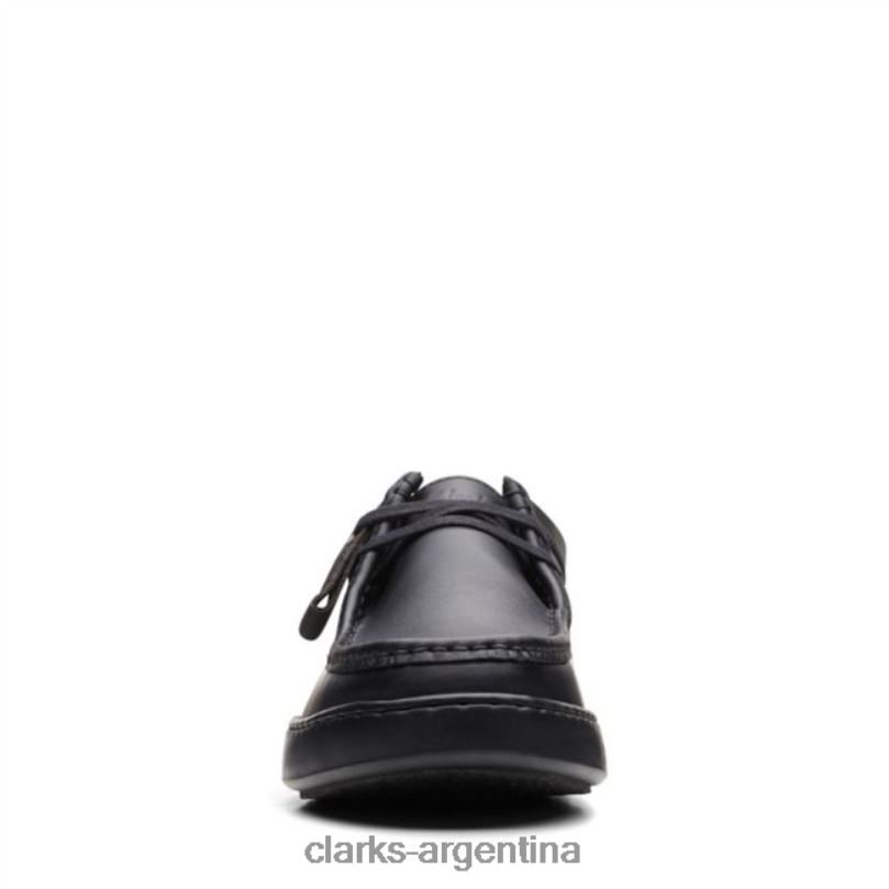 Clarks hombres 2FZPZ5534 court lite wally cuero negro clarks de cuero negro cuero negro
