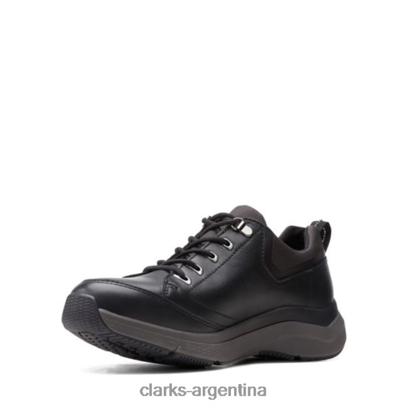 Clarks hombres 2FZPZ5538 clarks wave 20 vibe cuero negro cuero negro cuero negro