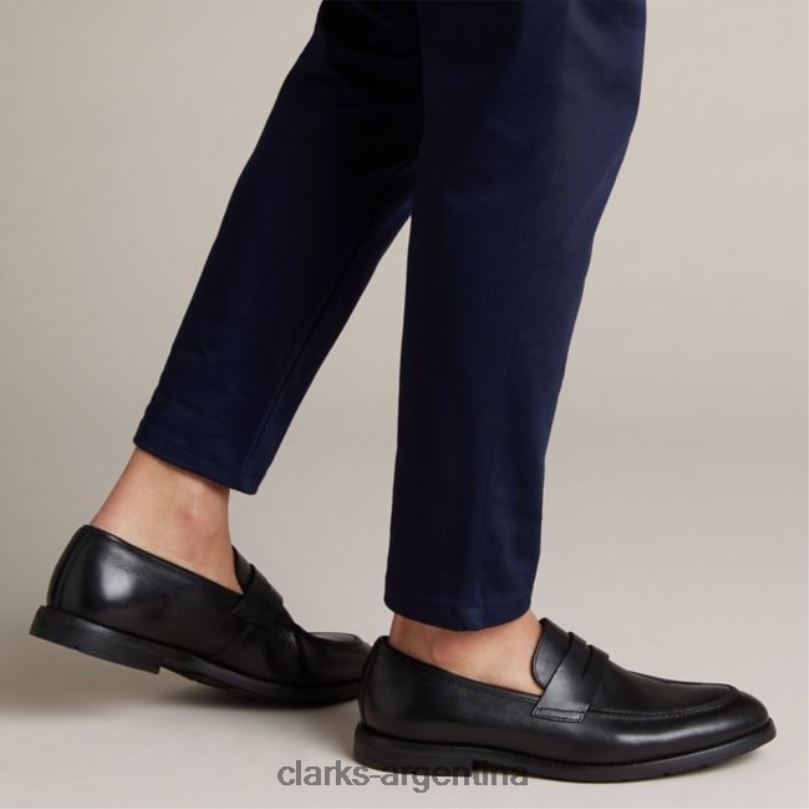 Clarks hombres 2FZPZ5562 clarks ronnie step cuero negro cuero negro cuero negro