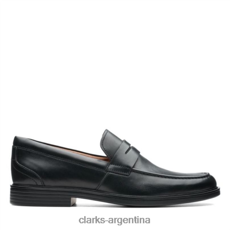 Clarks hombres 2FZPZ5564 clarks de cuero negro un aldric step cuero negro cuero negro