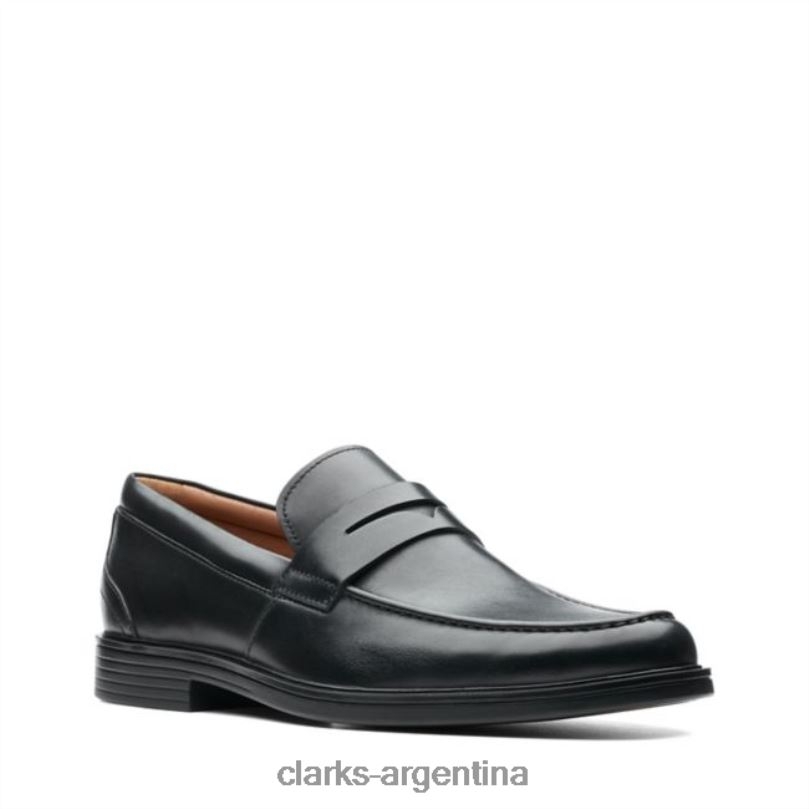Clarks hombres 2FZPZ5564 clarks de cuero negro un aldric step cuero negro cuero negro