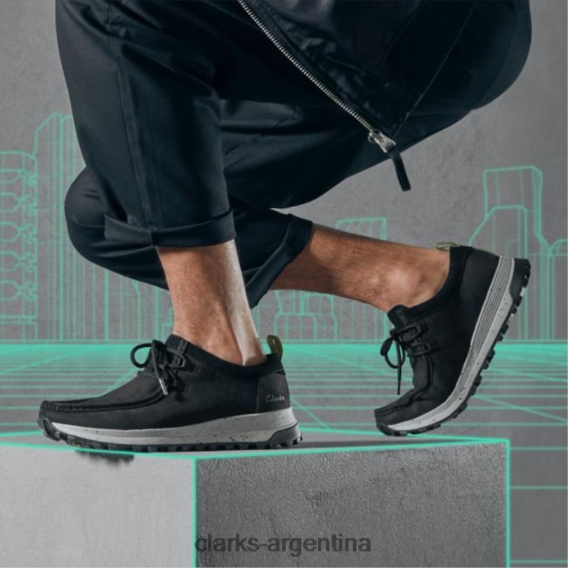 Clarks hombres 2FZPZ5566 atl trek wally nubuck negro nubuck negro clarks nubuck negro