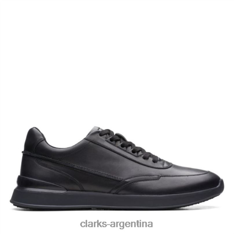 Clarks hombres 2FZPZ5569 clarks cuero negro race lite encaje cuero negro cuero negro