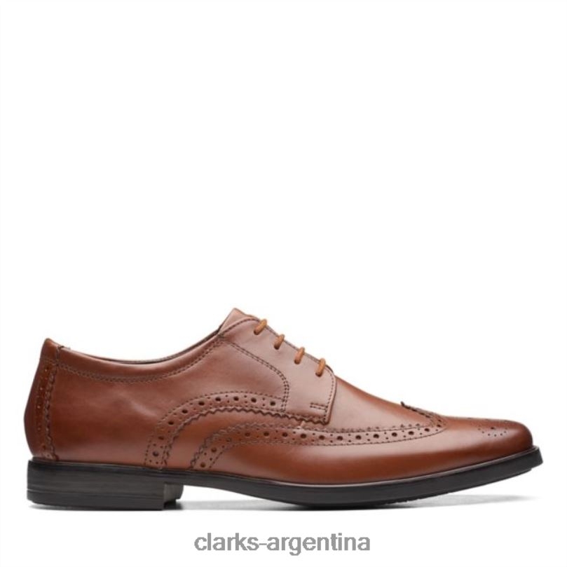 Clarks hombres 2FZPZ5626 clarks howard wing cuero tostado oscuro cuero tostado oscuro cuero bronceado oscuro