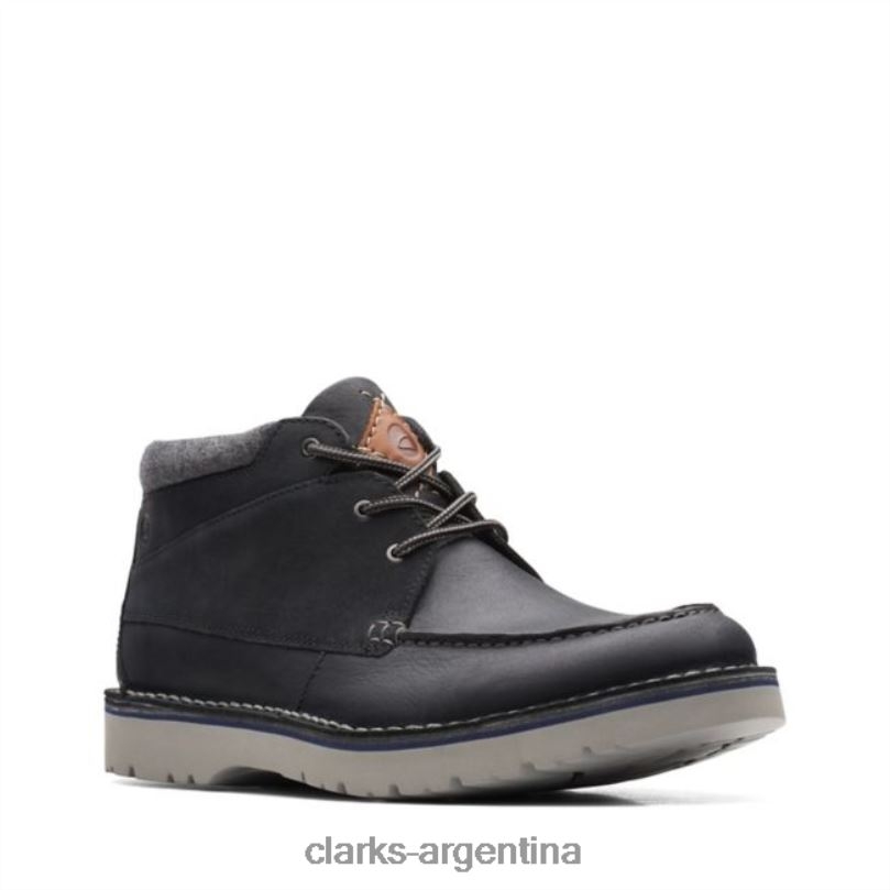 Clarks hombres 2FZPZ6616 cuero negro clarks eastford top cuero negro cuero negro