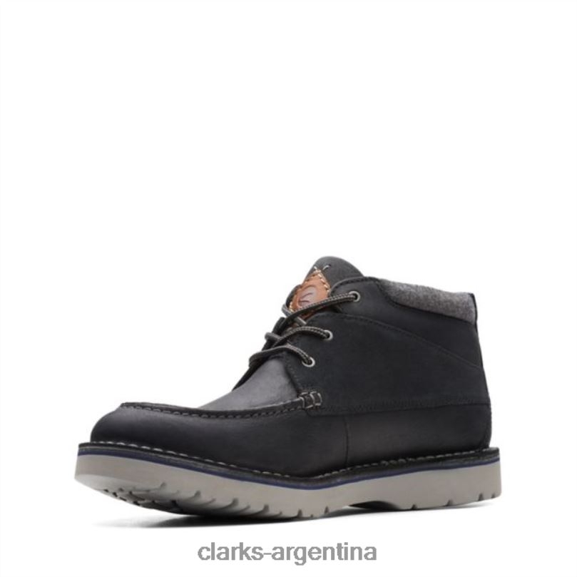Clarks hombres 2FZPZ6616 cuero negro clarks eastford top cuero negro cuero negro