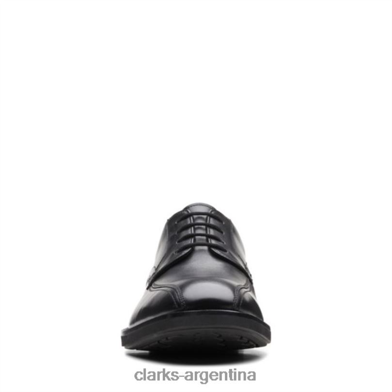 Clarks hombres 2FZPZ6682 clarks un hugh way cuero negro cuero negro cuero negro