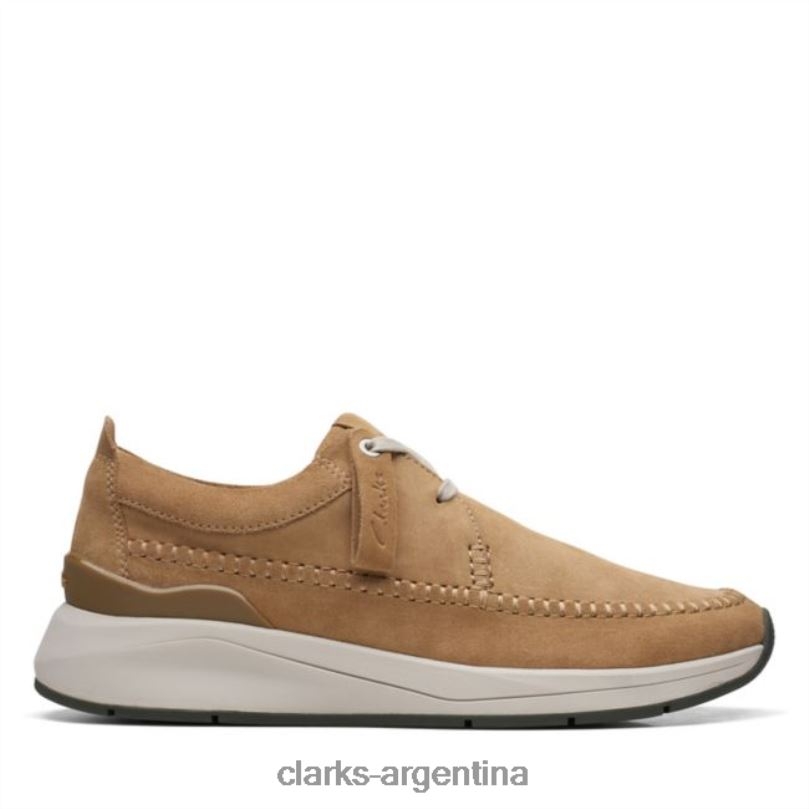 Clarks hombres 2FZPZ6692 clarks de gamuza arena oscura tejido Coast Lite gamuza arena oscura