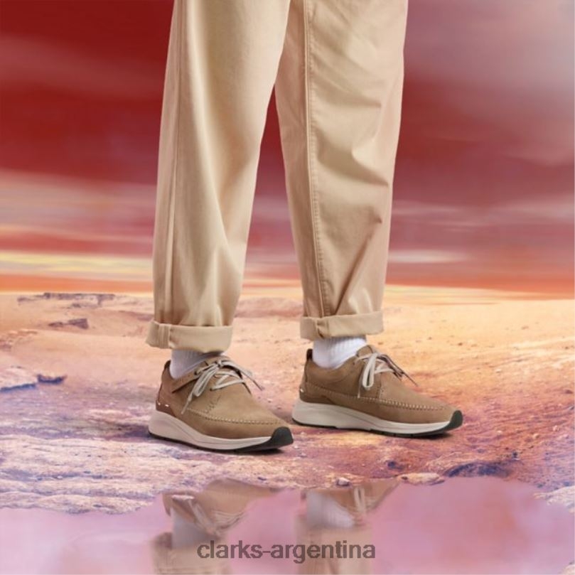 Clarks hombres 2FZPZ6692 clarks de gamuza arena oscura tejido Coast Lite gamuza arena oscura