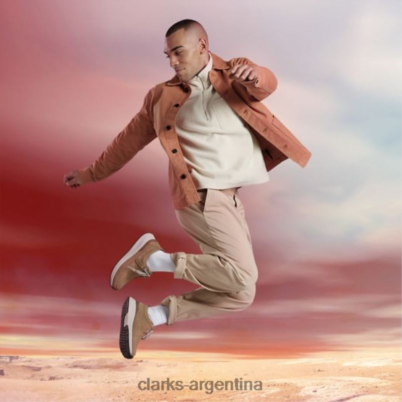 Clarks hombres 2FZPZ6692 clarks de gamuza arena oscura tejido Coast Lite gamuza arena oscura