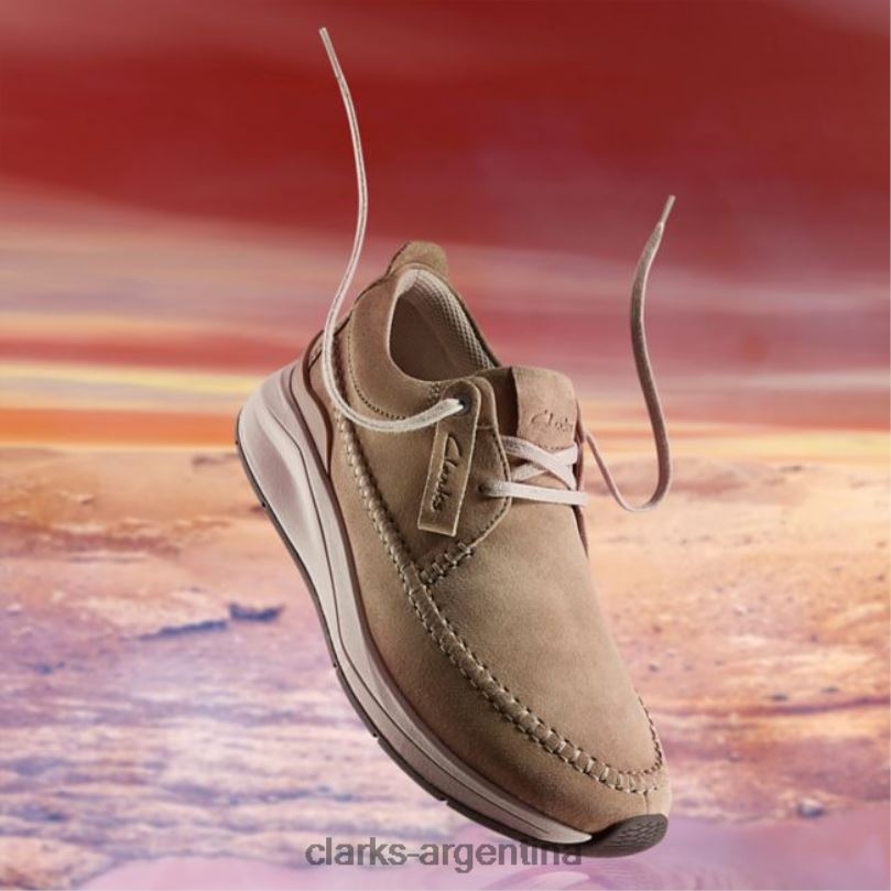 Clarks hombres 2FZPZ6692 clarks de gamuza arena oscura tejido Coast Lite gamuza arena oscura