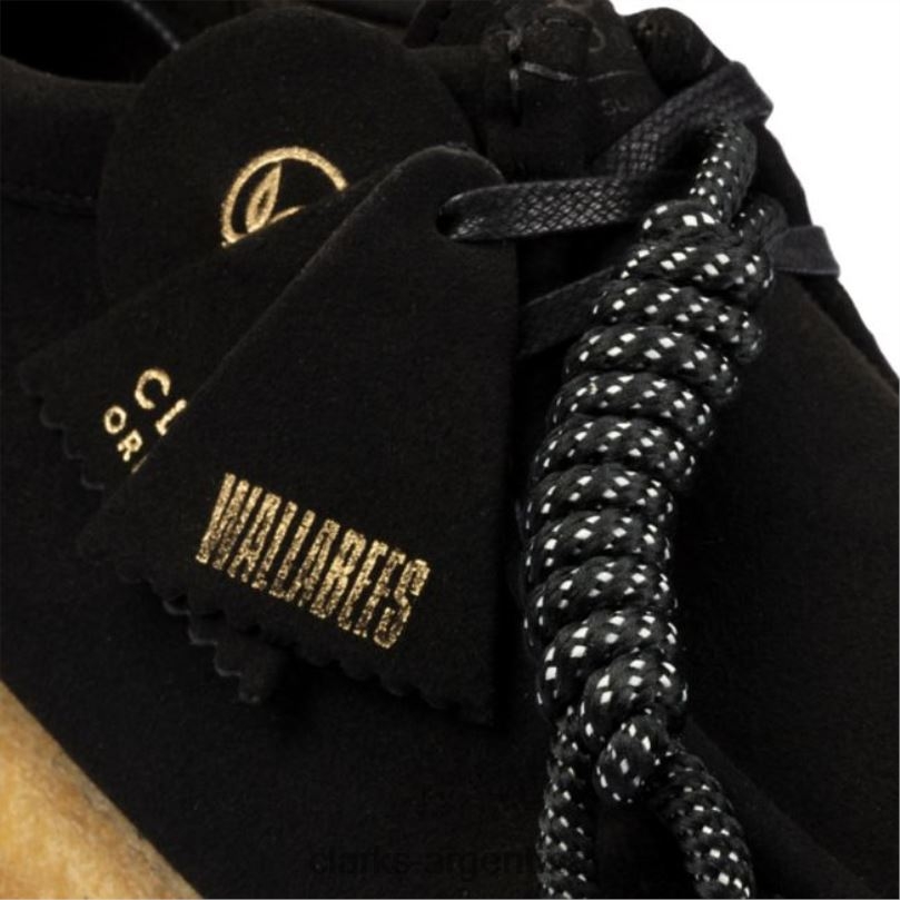 Clarks hombres 2FZPZ6734 wallabee negro vegano negro vegano clarks vegano negro