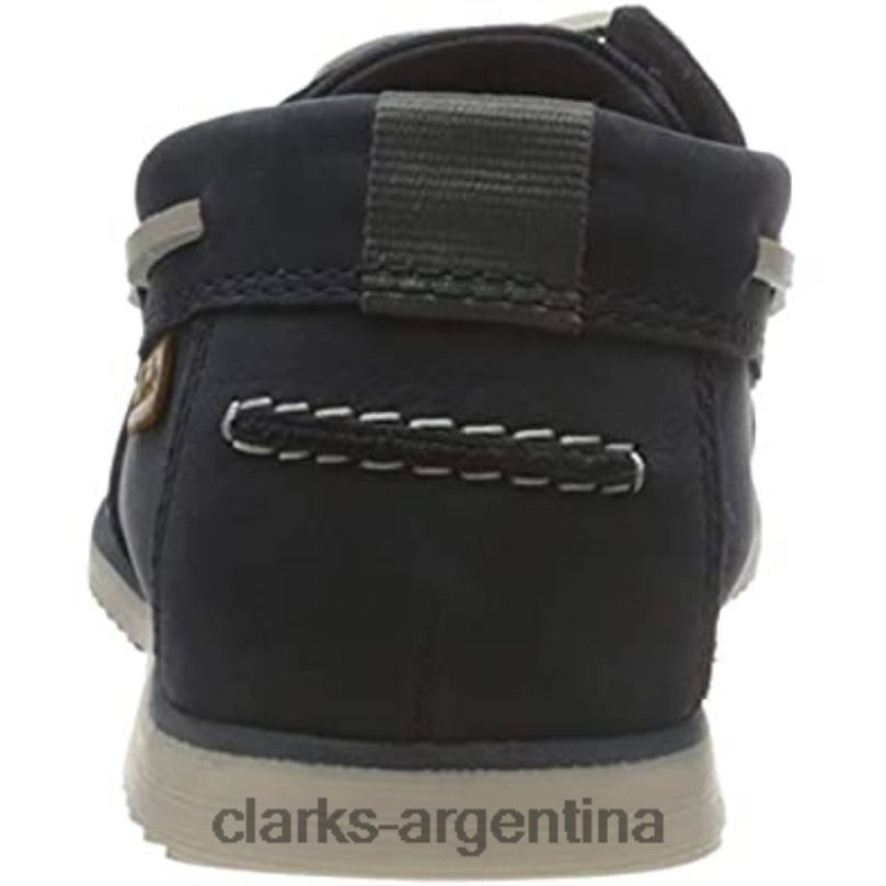 Clarks hombres 2FZPZ835 Zapato náutico de encaje noonan de clarks de nobuk azul marino para hombre nubuck azul marino
