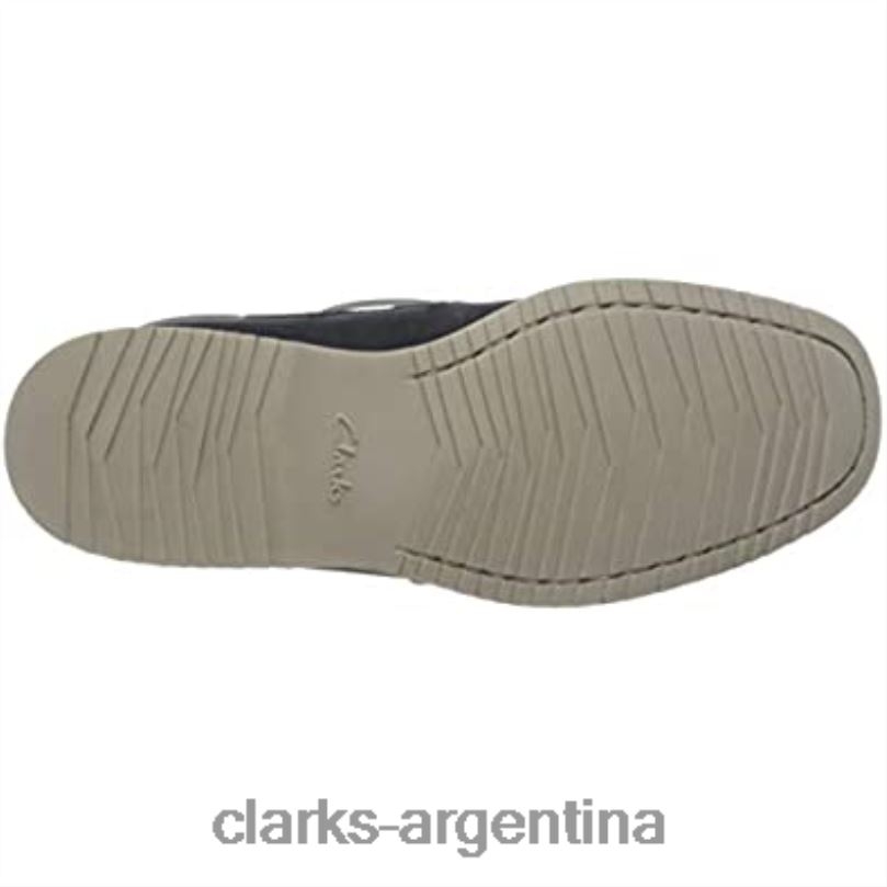 Clarks hombres 2FZPZ835 Zapato náutico de encaje noonan de clarks de nobuk azul marino para hombre nubuck azul marino