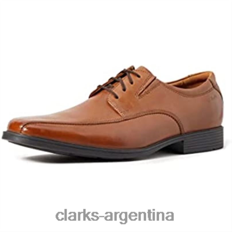 Clarks hombres 2FZPZ1010 zapatos clarks tilden walk oxford para hombre marrón oscuro tostado lea marrón oscuro bronceado lea