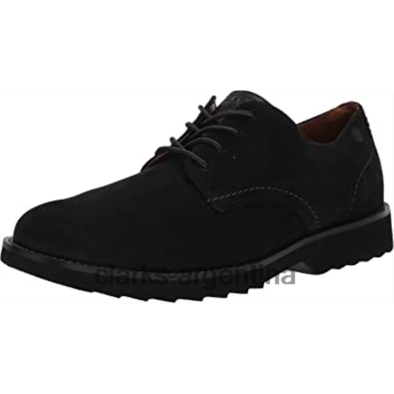 Clarks hombres 2FZPZ1026 Clarks Fallhill Plaoxford Nubuck negro para hombre nubuck negro