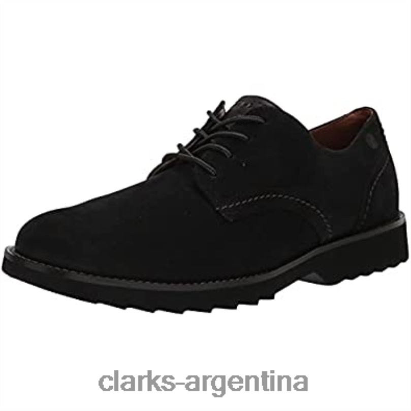 Clarks hombres 2FZPZ1026 Clarks Fallhill Plaoxford Nubuck negro para hombre nubuck negro
