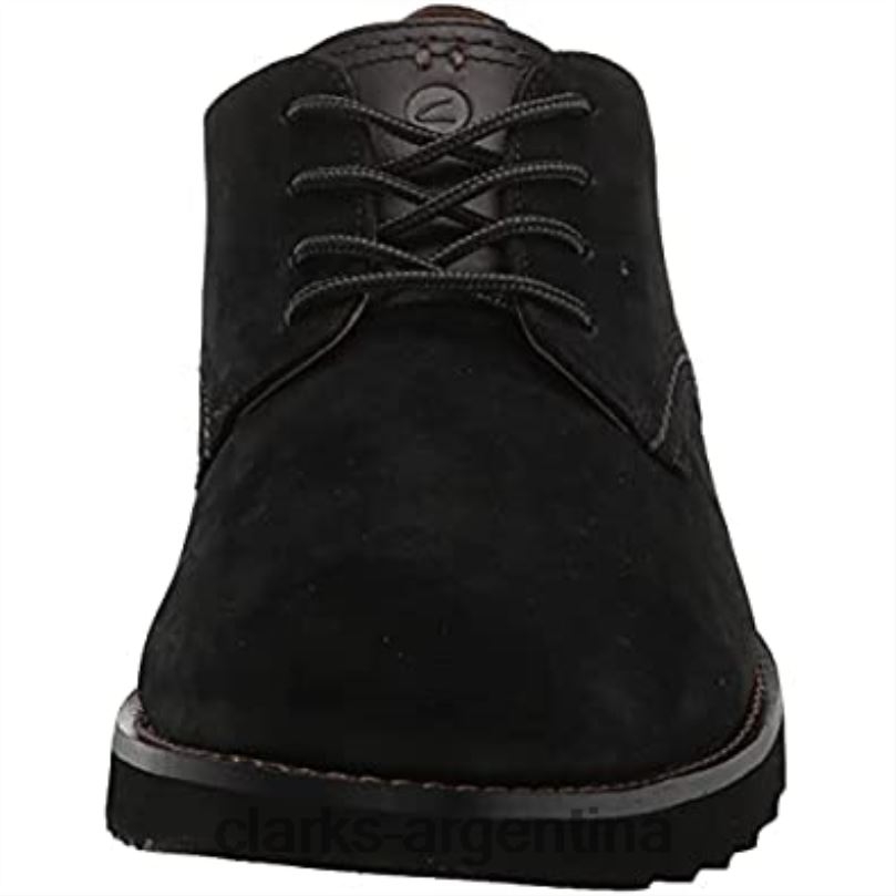 Clarks hombres 2FZPZ1026 Clarks Fallhill Plaoxford Nubuck negro para hombre nubuck negro
