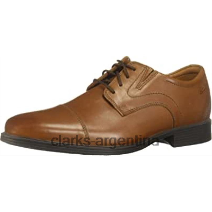 Clarks hombres 2FZPZ1164 gorra whiddon de cuero marrón oscuro para hombre oxford clarks cuero bronceado oscuro
