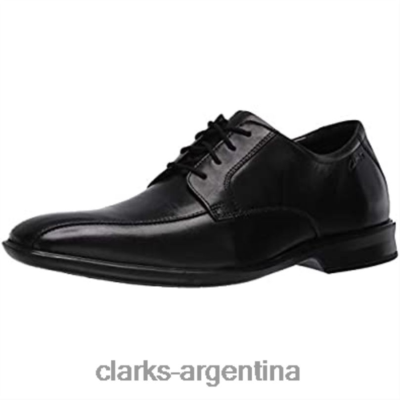 Clarks hombres 2FZPZ1296 Clarks Bensley Run Oxford de cuero negro para hombre cuero negro