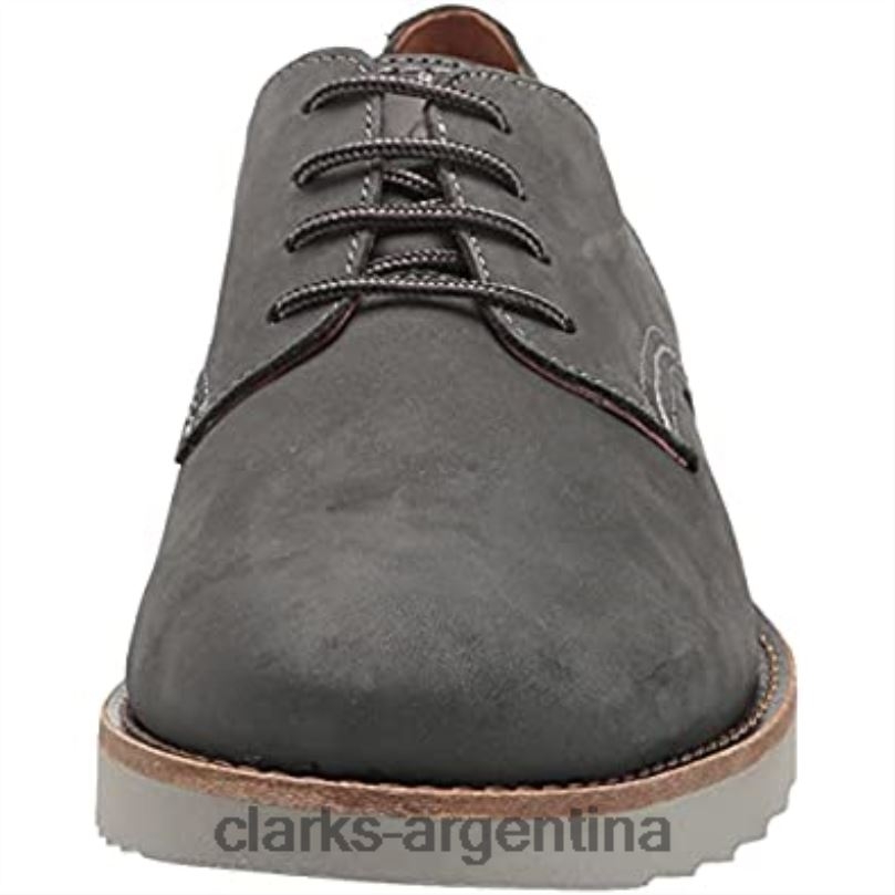 Clarks hombres 2FZPZ1367 hombre fallhill plaoxford clarks nubuck gris nubuck gris