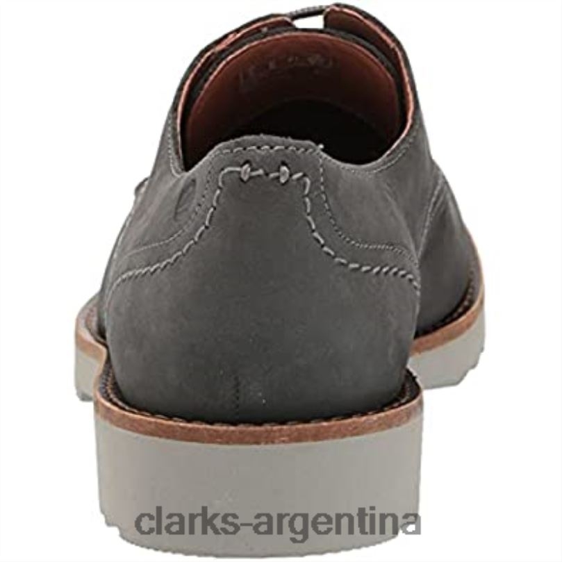 Clarks hombres 2FZPZ1367 hombre fallhill plaoxford clarks nubuck gris nubuck gris