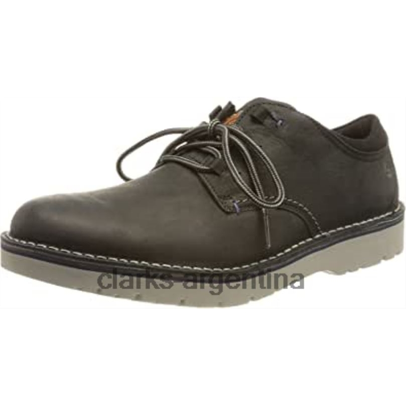 Clarks hombres 2FZPZ1402 Clarks Eastford Low Oxford de cuero negro para hombre cuero negro