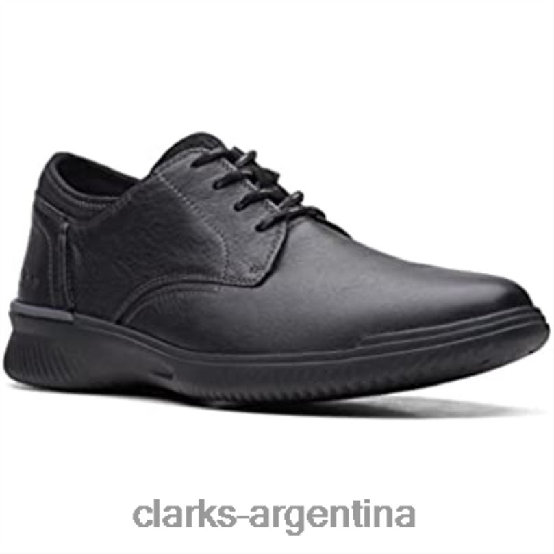 Clarks hombres 2FZPZ156 clarks donaway plaoxford de cuero negro para hombre