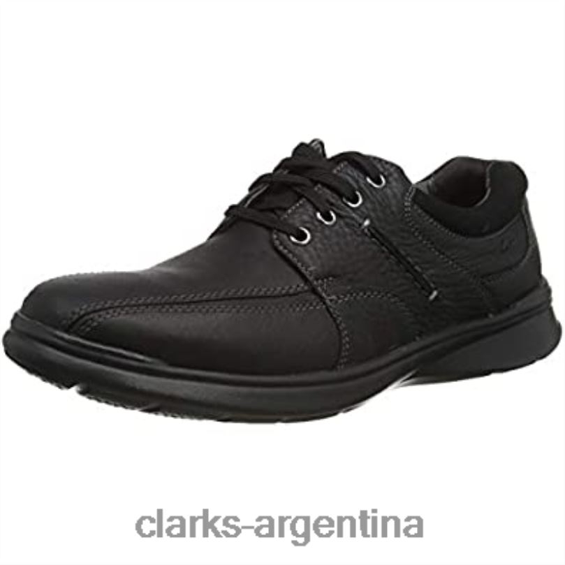 Clarks hombres 2FZPZ1621 zapatos planos cotrell walk oxford para hombre clarks black oily lea lea aceitosa negra