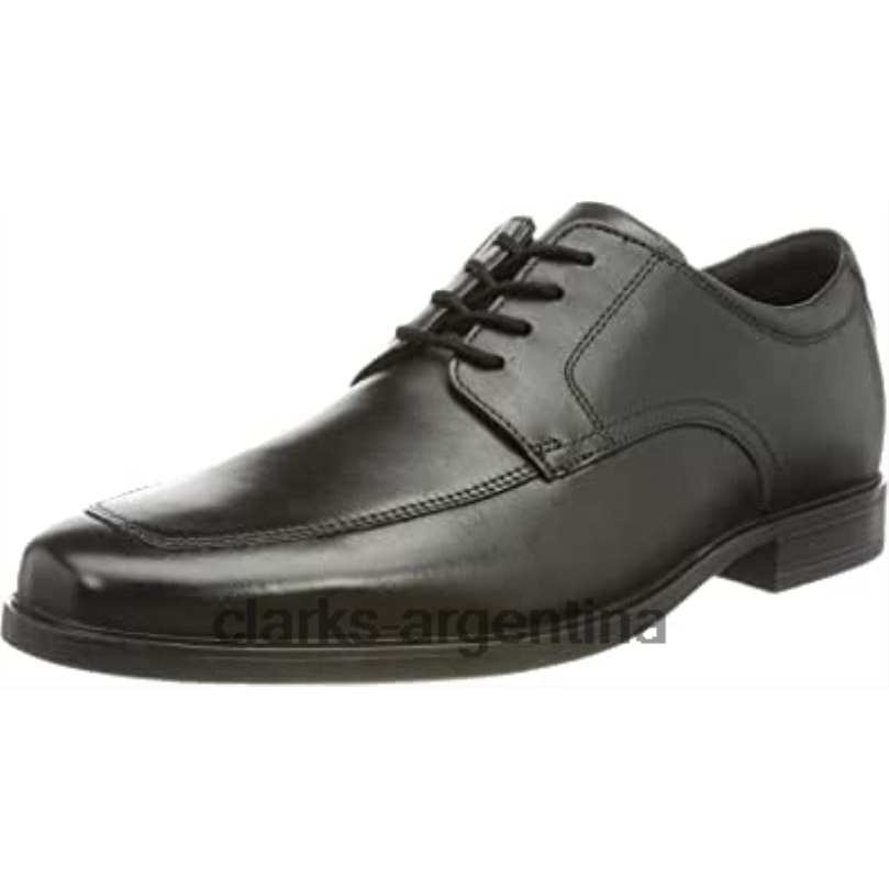 Clarks hombres 2FZPZ2156 delantal howard negro hombre oxford-schuh clarks cuero negro