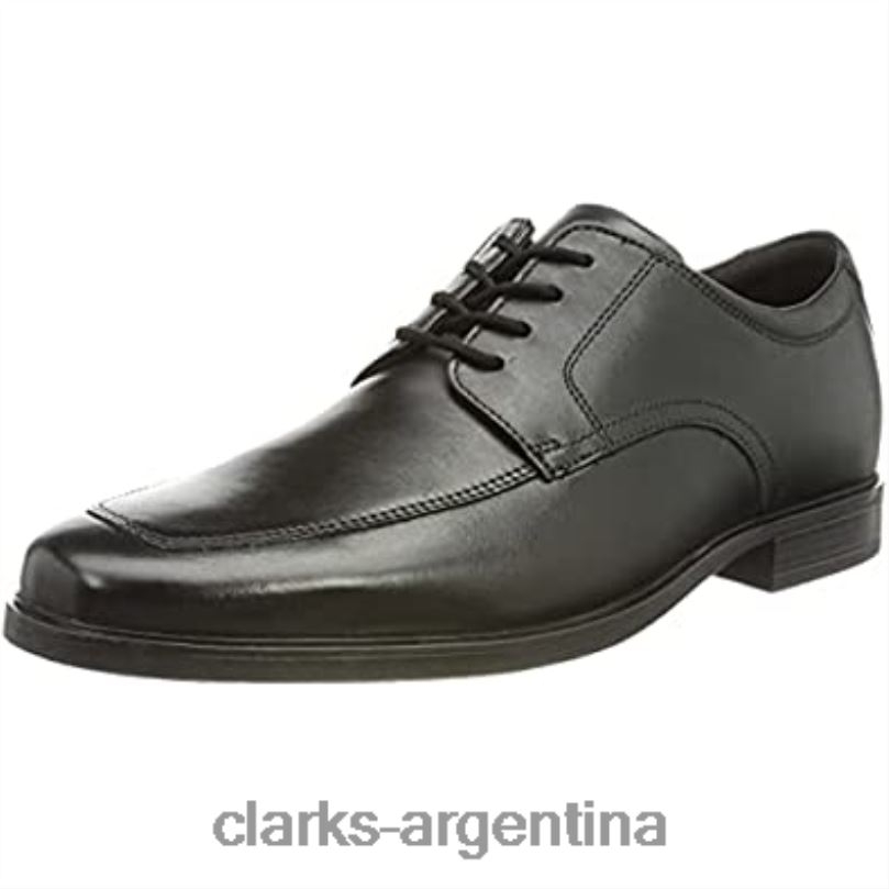 Clarks hombres 2FZPZ2156 delantal howard negro hombre oxford-schuh clarks cuero negro
