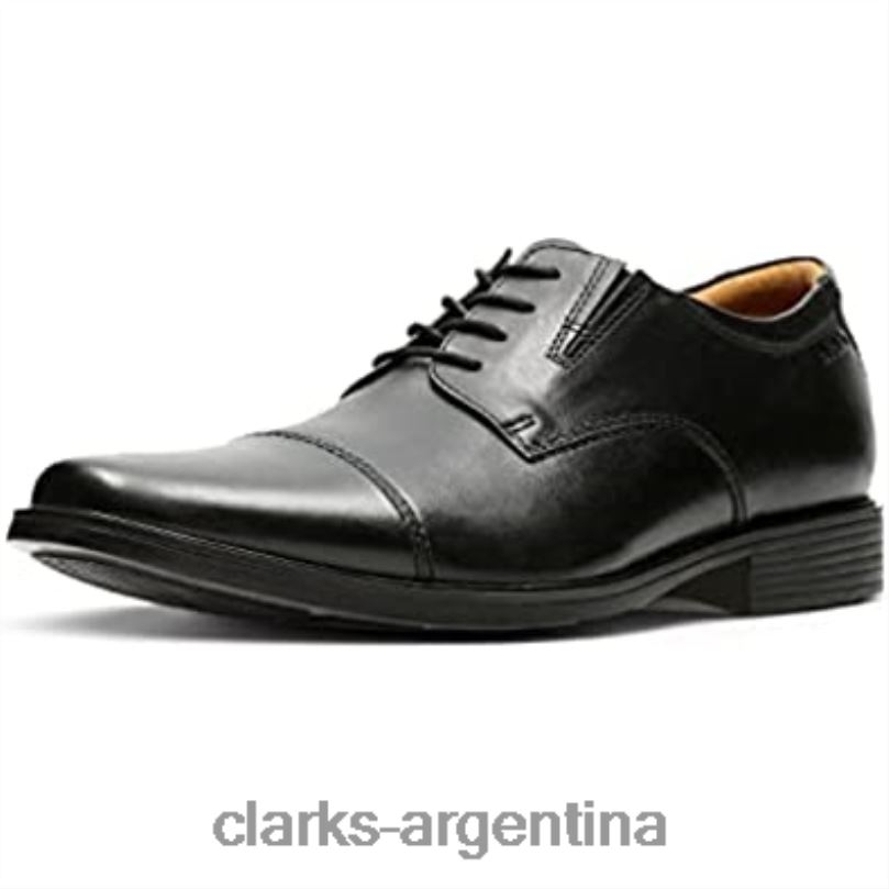 Clarks hombres 2FZPZ2244 gorra tilden negra para hombre oxford clarks cuero negro