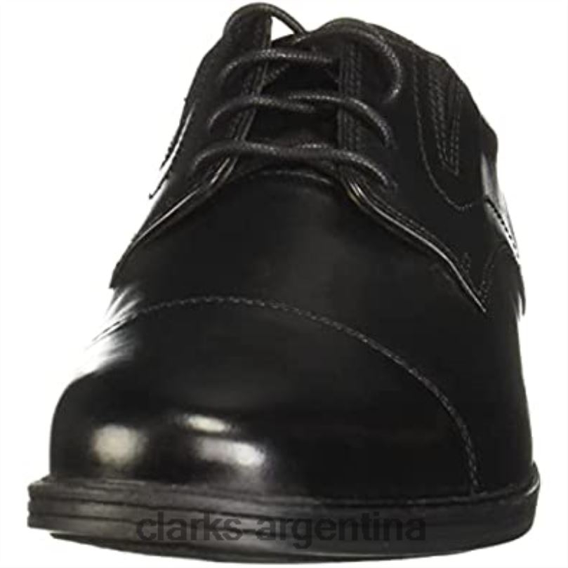 Clarks hombres 2FZPZ2273 Clarks Whiddon Cap Oxford de cuero negro para hombre cuero negro