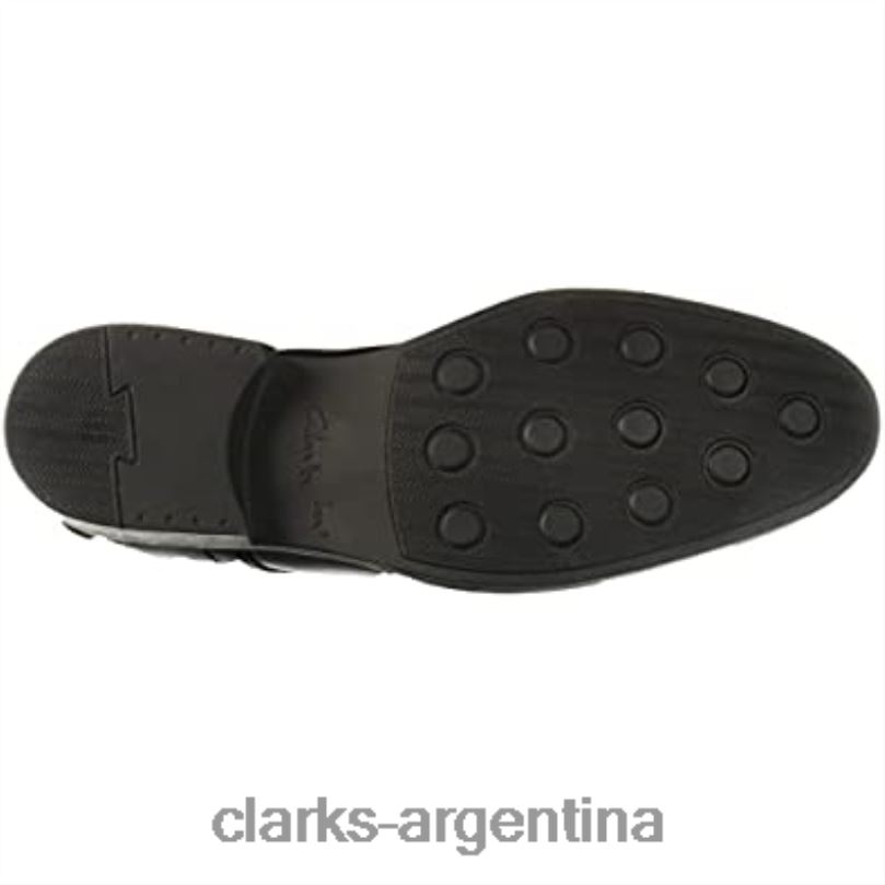 Clarks hombres 2FZPZ2273 Clarks Whiddon Cap Oxford de cuero negro para hombre cuero negro
