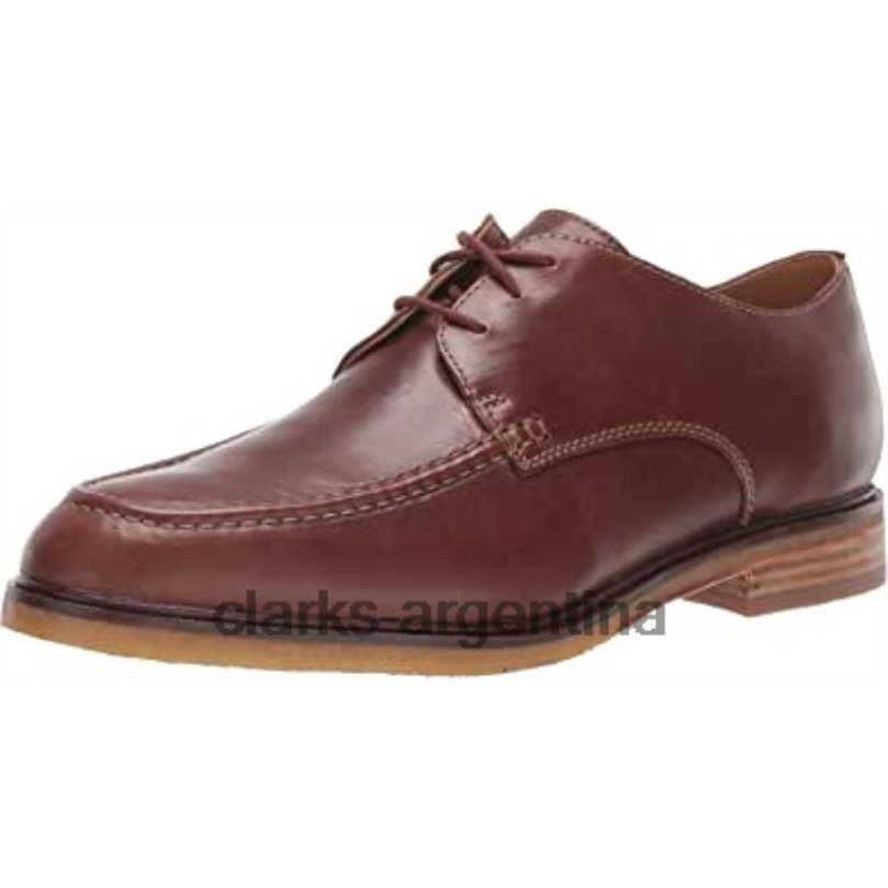 Clarks hombres 2FZPZ2336 Delantal Clarkdale de cuero marrón oscuro para hombre Oxford cuero bronceado oscuro