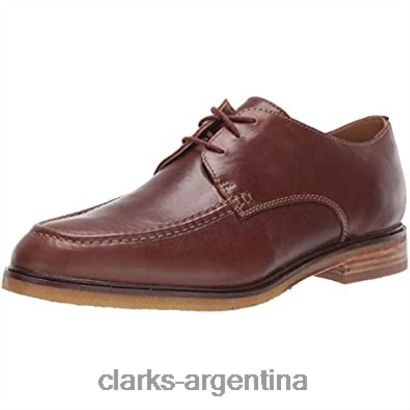 Clarks hombres 2FZPZ2336 Delantal Clarkdale de cuero marrón oscuro para hombre Oxford cuero bronceado oscuro