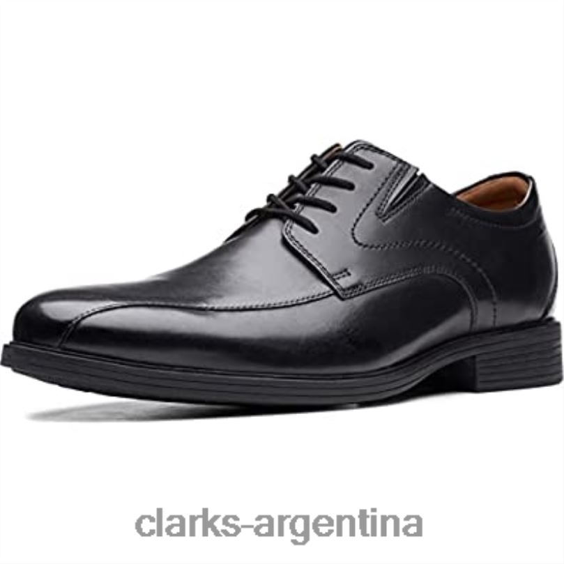Clarks hombres 2FZPZ761 Clarks Whiddon Pace Oxford de cuero negro para hombre. cuero negro