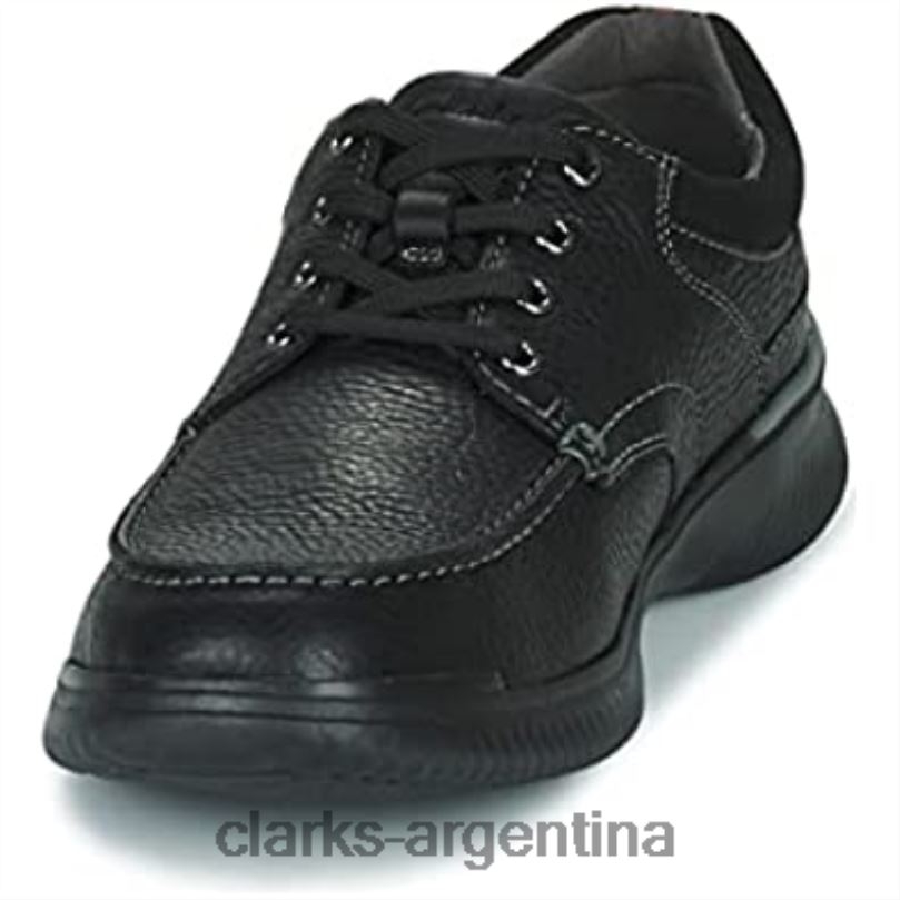 Clarks hombres 2FZPZ783 clarks donaway edge de cuero negro para hombre cuero negro