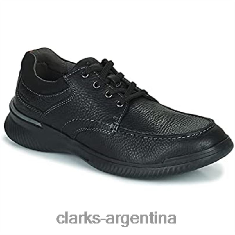 Clarks hombres 2FZPZ783 clarks donaway edge de cuero negro para hombre cuero negro