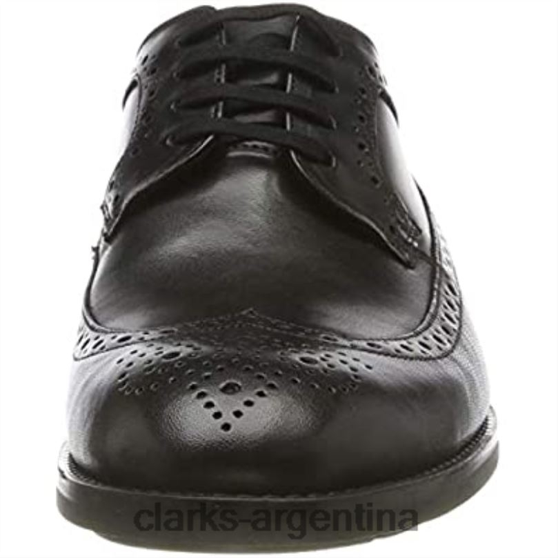 Clarks hombres 2FZPZ836 clarks oxford con punta de ala negra para hombre cuero negro cuero negro