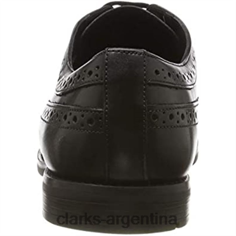 Clarks hombres 2FZPZ836 clarks oxford con punta de ala negra para hombre cuero negro cuero negro