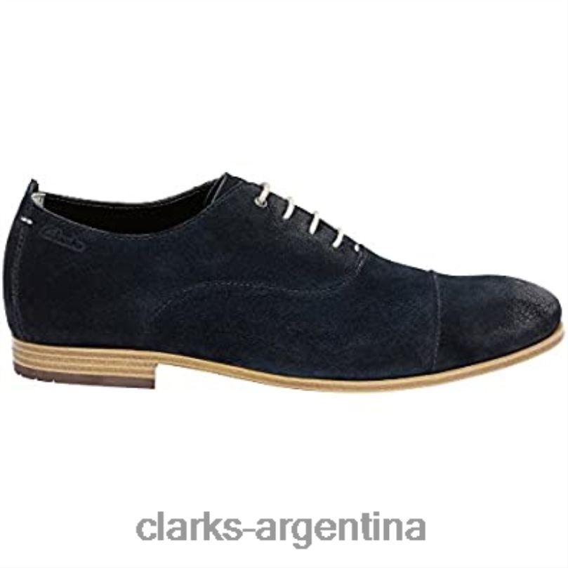 Clarks hombres 2FZPZ929 Gorra Clarks Chinley Oxford azul oscuro para hombre azul oscuro